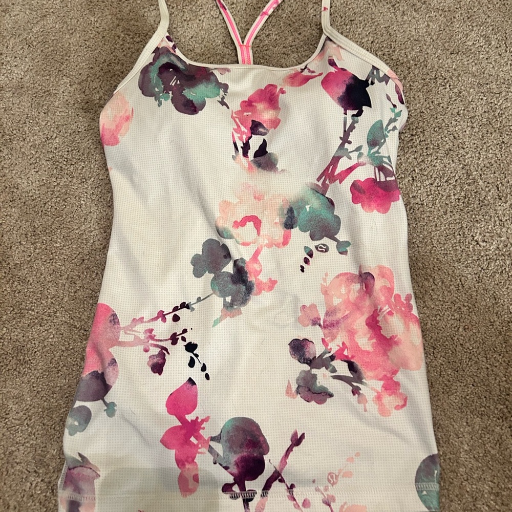 lululemon athletica Floral Tank Top - Pink and Green